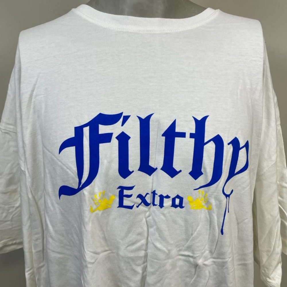 FILTHY DRIPPED Men's SHORT SLEEVE T-Shirt 002502-WH SIZES: XL & 3XL